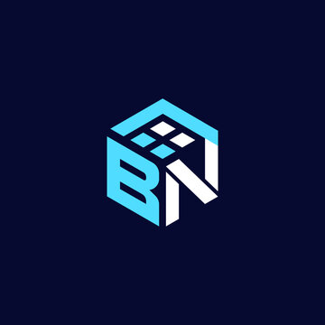 BN Letter Modern Event Company Logo and Icon Vector 