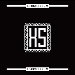 X S collection of initial logo designs with luxurious frame elements