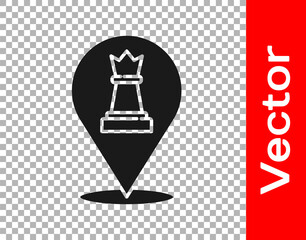 Black Chess icon isolated on transparent background. Business strategy. Game, management, finance. Vector.