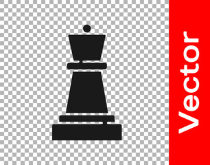 Black Chess icon isolated on transparent background. Business strategy. Game, management, finance. Vector.