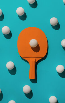 ping pong rocket with ping pong balls