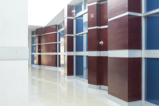 Corridor in a modern private clinic