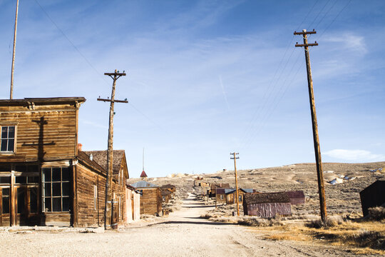 Dirty Road through Creepy Ghost Town from the Gold Rush