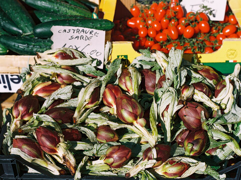 Castraure Sarde in the Rialto market in Venice