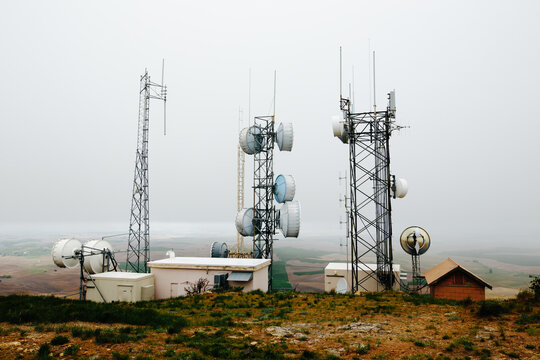 Radio And Cell Communication Towers At Top of Steptoe Butte
