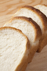 ナイフで切ったフランスパン