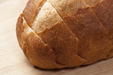 ナイフで切ったフランスパン