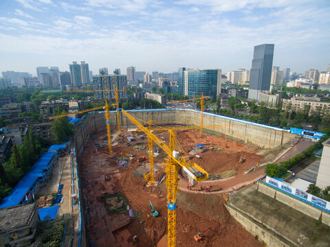construction site in the city