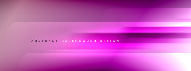 Fototapeta premium Motion concept neon shiny lines on liquid color gradients abstract backgrounds. Dynamic shadows and lights templates for text