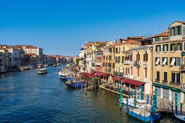 Obraz na płótnie Canvas Venice Grand canal with gondolas, Italy in summer