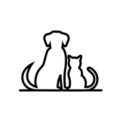 pets outline icon vector illustration