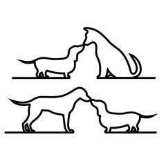 pets outline icon vector illustration