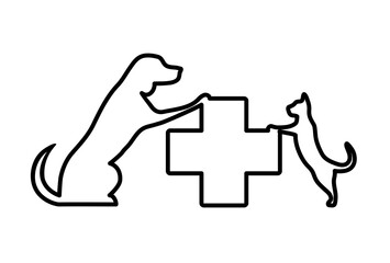veterinary medicine icon vector illustration
