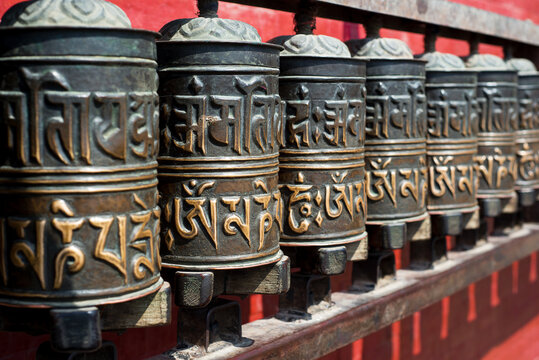 Nepali prayer wheels