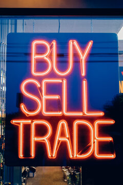Buy Sell and Trade Neon Sign