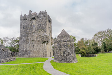 Aughnanure Castle, Oughterard, County Galway, Ireland. This well preserved medieval structure is a popular historical tourist attraction.