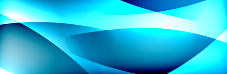 Fluid gradient neon color waves, vector abstract background