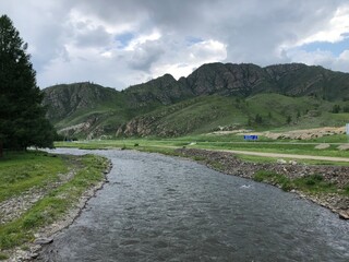 river in the mountains