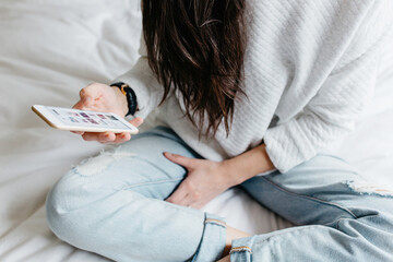 young woman with phone