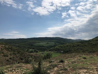 Naklejka premium clouds over the mountains