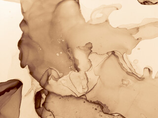 Abstract Coffee Pattern. Copper Artistic Texture.