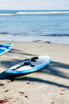 Paddle board on beach