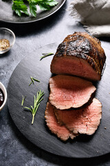Sliced grilled beef