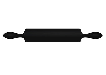 Black rolling pin. vector illustration