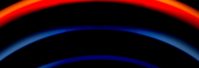 Dynamic motion abstract background. Color blurred stripes on black. Wave liquid lines poster. Vector illustration