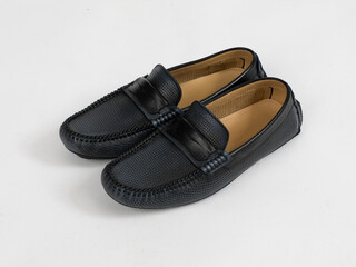 Leather shoes on a white background