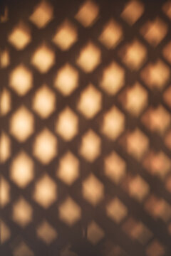 Pattern made by sunlight on the wall