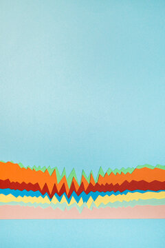 Minimalist buisness charts made of paper with copy space