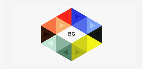Mosaic triangle pattern abstract background for cover, banner, flyer and poster and other template