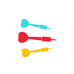 Darts on white, vector art