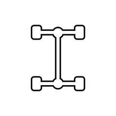 Chassis car flat single icon.