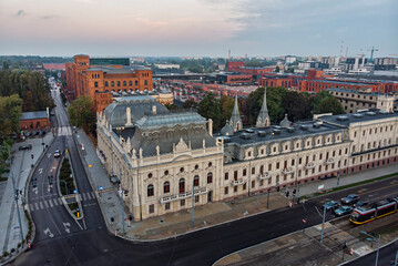 Fototapeta na wymiar Łódź, Poland- view of the Poznański Palace. 