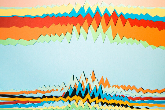Abstract colorful cardboard charts