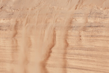 texture crumbling sand corrosion / scree of sand sand dunes, mountains, sand avalanche, texture, soil erosion, weathering