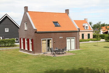 Fototapeta na wymiar a new holiday home in Holland with a terrace