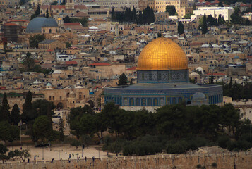 Fototapeta na wymiar Jerusalem temple mount panorama