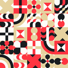 Abstract geometric seamless pattern. Made with simple shapes vector. Creative design concept for background