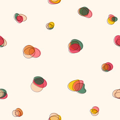 Abstract hand drawn seamless pattern. Creative vector illustration.