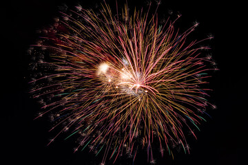fireworks in the night sky