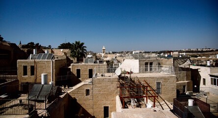 Jerusalem street travel on holy land