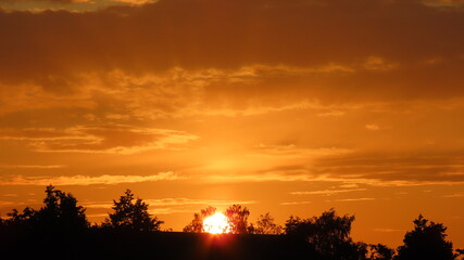 Sunset over the city