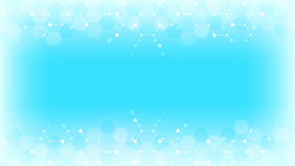 Abstract molecules background. Molecular structures or chemical engineering, genetic research, innovation technology. Scientific, technical or medical concept.