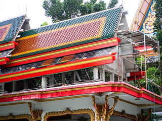 Bangkok, Thailand, Saturday 3 October 2020, Wat Sai, Mai,Tourist attractions in thailand, thai temple