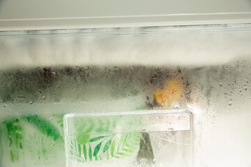 the broken soda glass in deep freeze