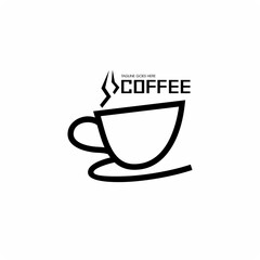 Coffee cup logo icon retro emblems