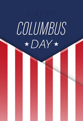 happy columbus day banner design template. vector illustration for greeting cards, posters, invitations, brochures